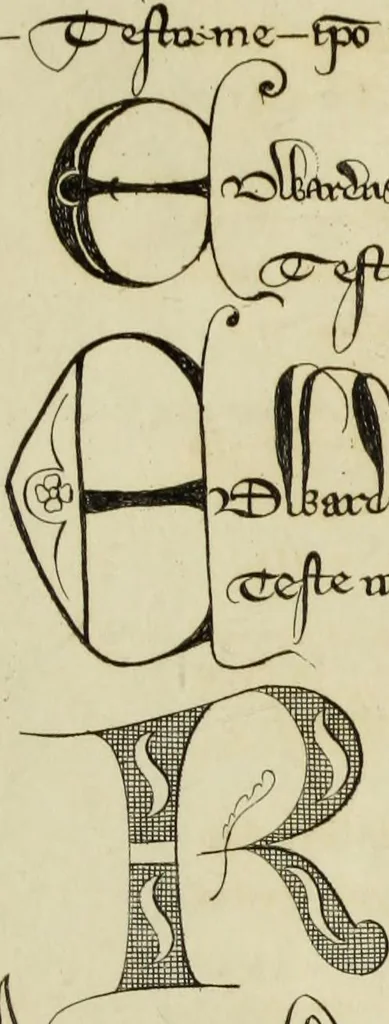 An illustration from The origin and progress of writing, as well hieroglyphic as elementary : illustrated by engravings taken from marbles, manuscripts and charters, ancient and modern : also some account of the origin and progress of printing, 1803, leaf 230