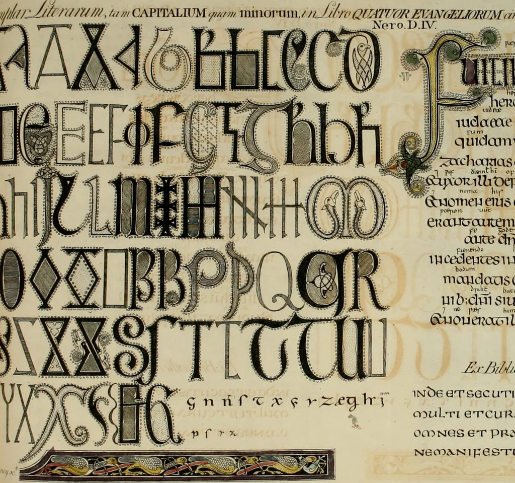 An illustration from The origin and progress of writing, as well hieroglyphic as elementary, illustrated by engravings taken from marbles, manuscripts and charters, ancient and modern : also some account of the origin and progress of printing, 1784, leaf 156