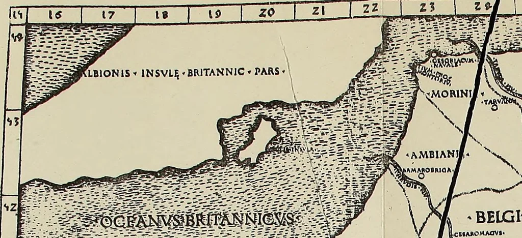 An illustration from Origins of English history, 1890, leaf 486