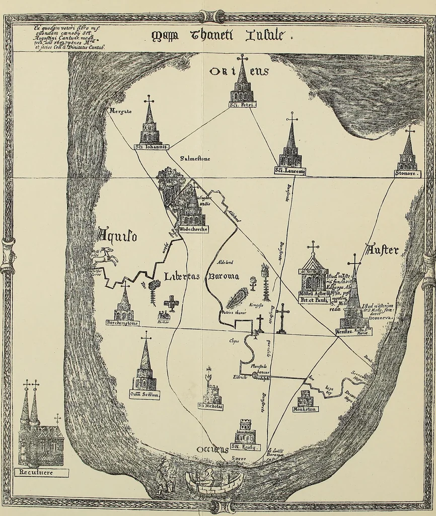 An illustration from Origins of English history, 1890, leaf 494