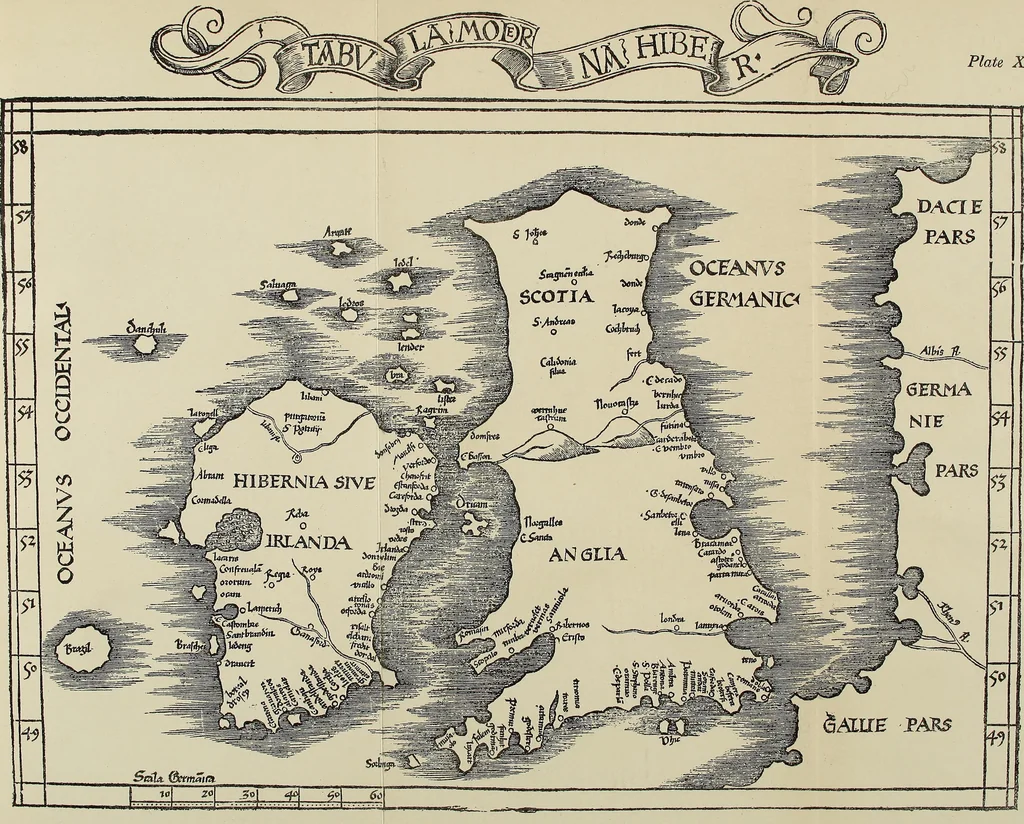 An illustration from Origins of English history, 1890, leaf 496