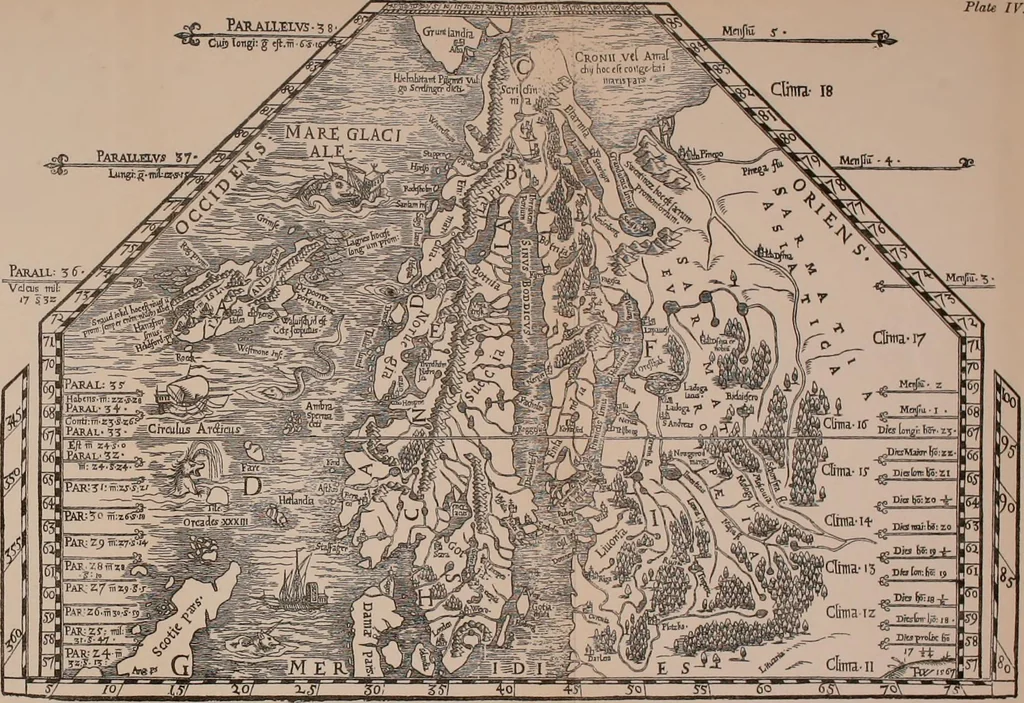 An illustration from Origins of English history, 1890, leaf 485