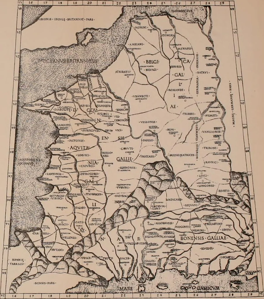 An illustration from Origins of English history, 1890, leaf 487