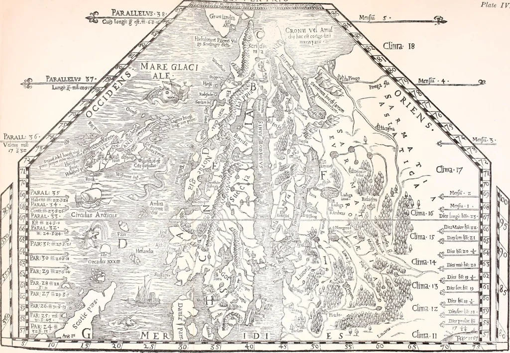 An illustration from Origins of English history, 1882, leaf 488