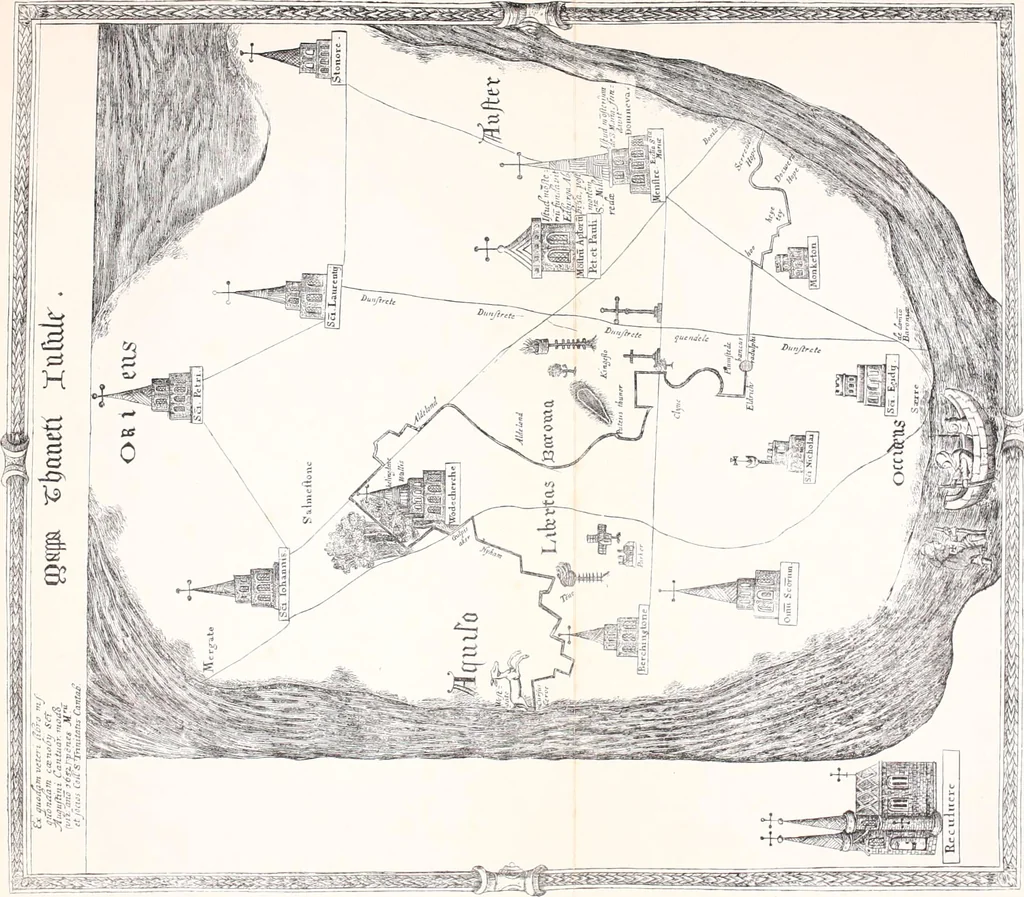 An illustration from Origins of English history, 1882, leaf 498