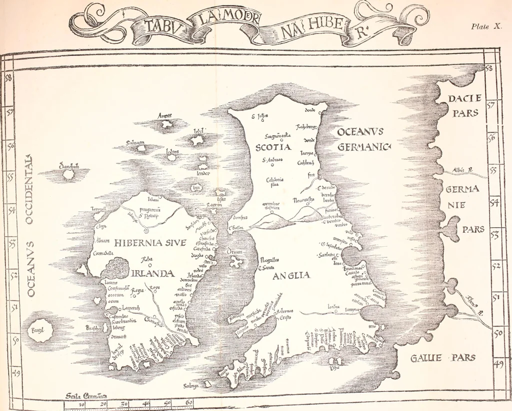 An illustration from Origins of English history, 1882, leaf 500