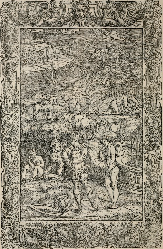 An illustration from Orlando furioso. /, 1556, leaf 127