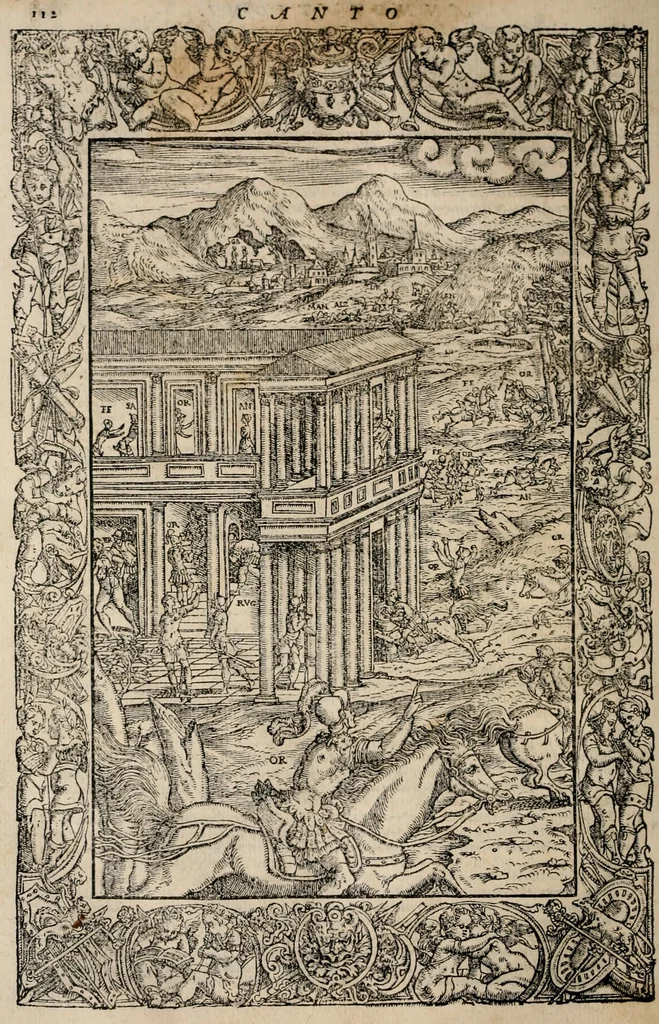 An illustration from Orlando furioso. /, 1556, leaf 137