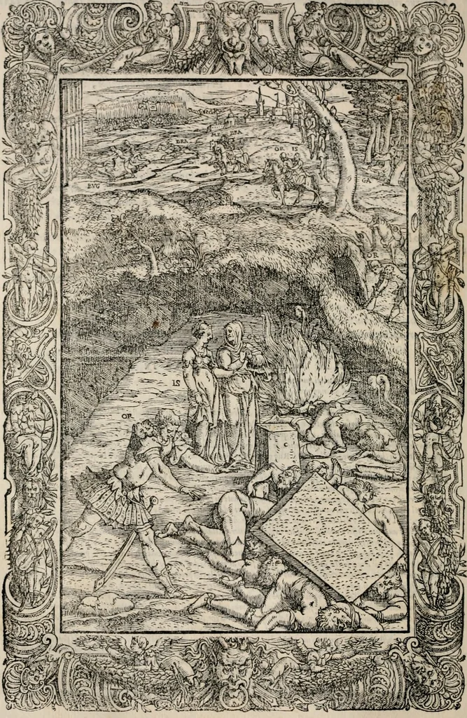 An illustration from Orlando furioso. /, 1556, leaf 147