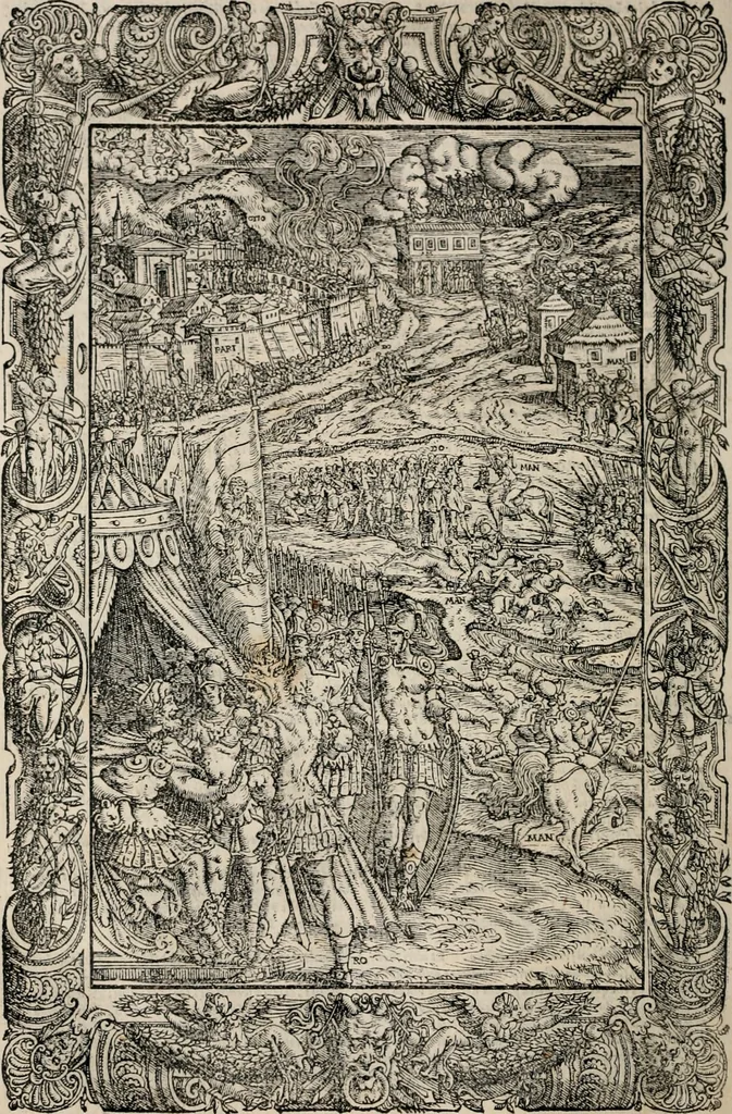 An illustration from Orlando furioso. /, 1556, leaf 157
