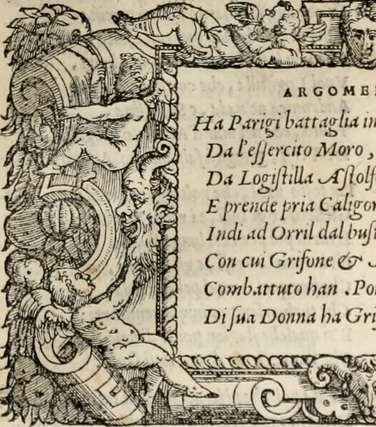 An illustration from Orlando furioso. /, 1556, leaf 172