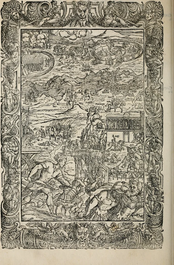 An illustration from Orlando furioso. /, 1556, leaf 207