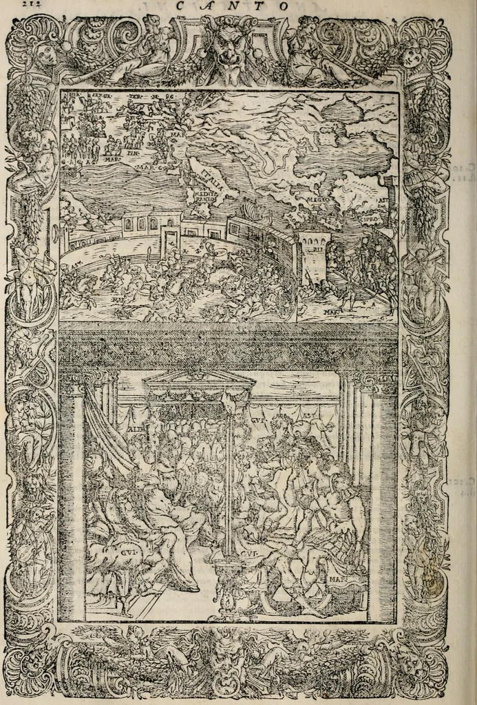 An illustration from Orlando furioso. /, 1556, leaf 237