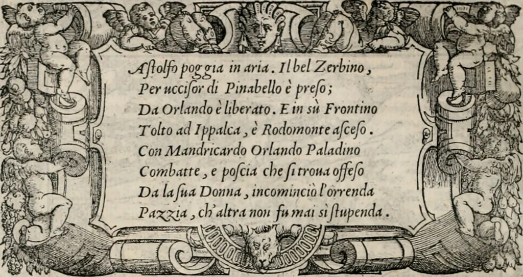 An illustration from Orlando furioso. /, 1556, leaf 271