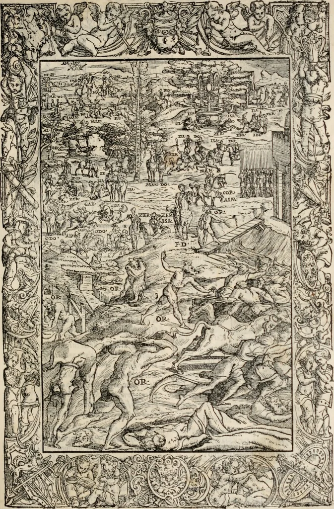 An illustration from Orlando furioso. /, 1556, leaf 284
