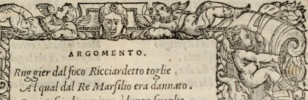 An illustration from Orlando furioso. /, 1556, leaf 298