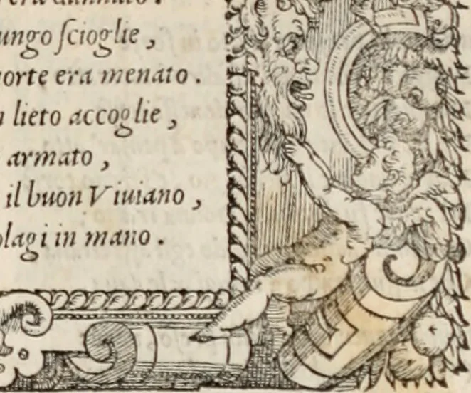 An illustration from Orlando furioso. /, 1556, leaf 298