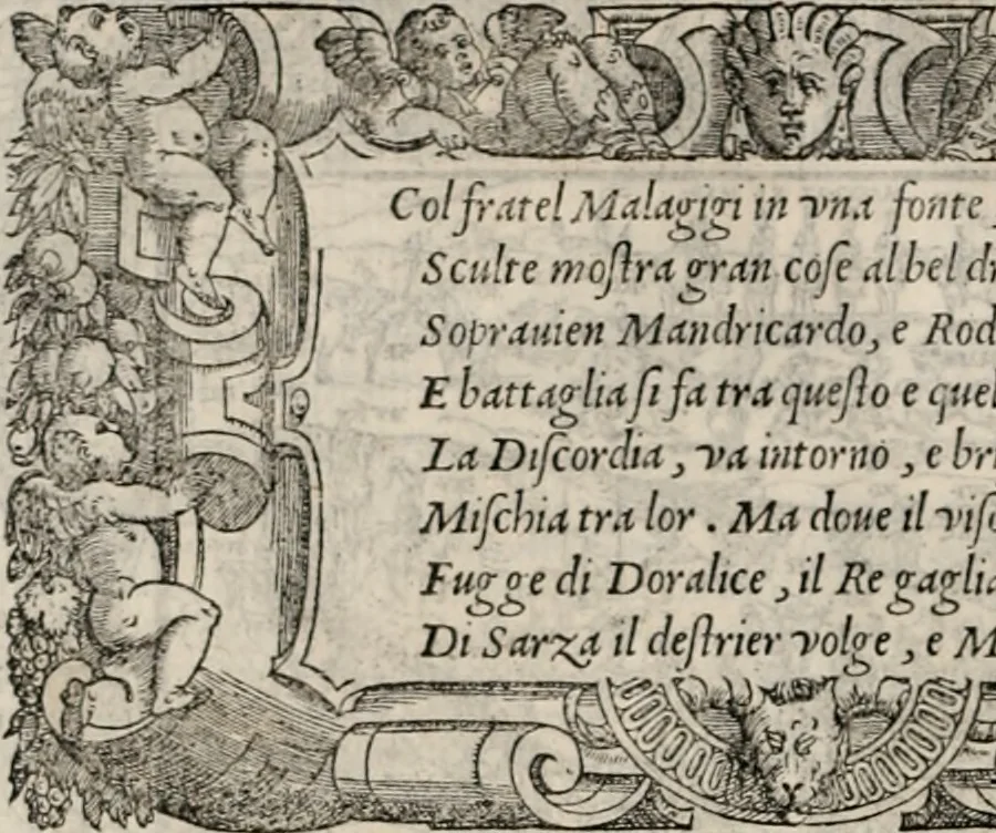 An illustration from Orlando furioso. /, 1556, leaf 309