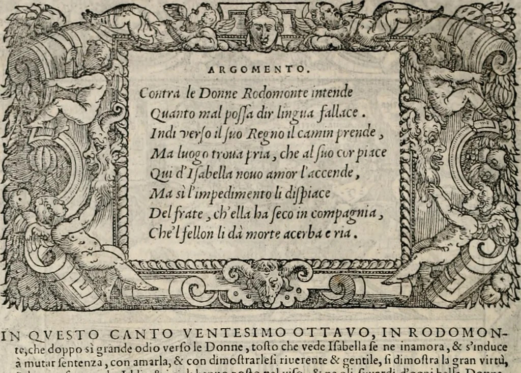 An illustration from Orlando furioso. /, 1556, leaf 339