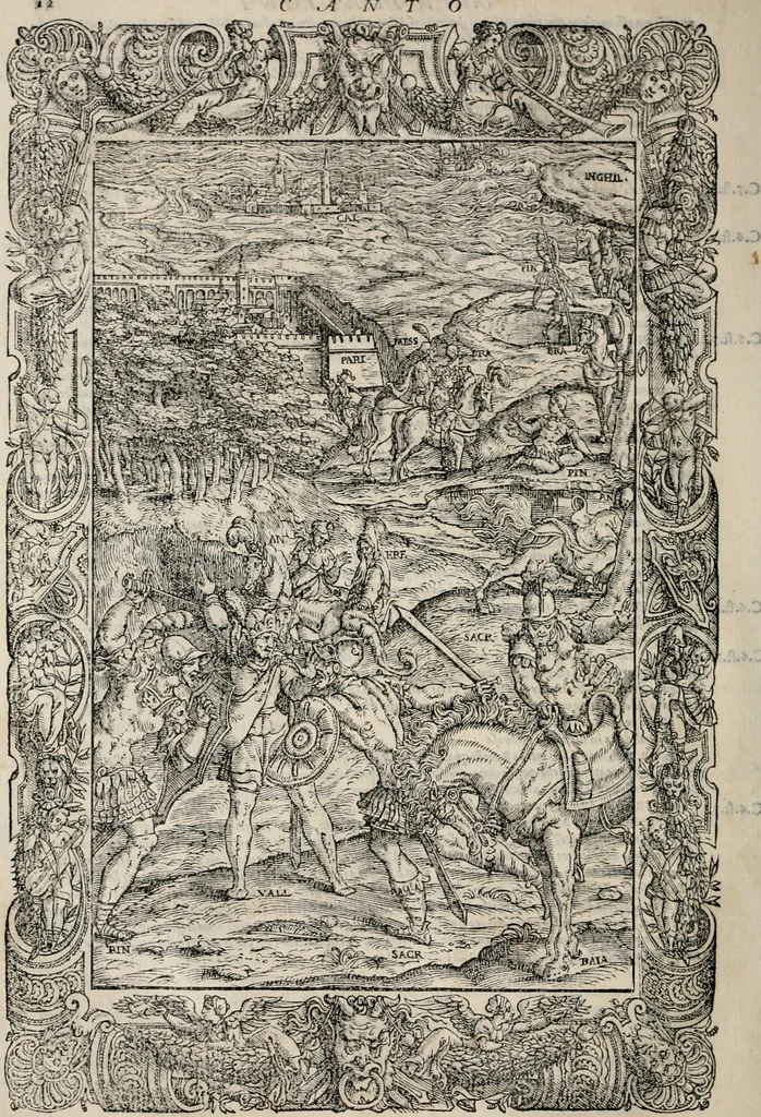 An illustration from Orlando furioso. /, 1556, leaf 39