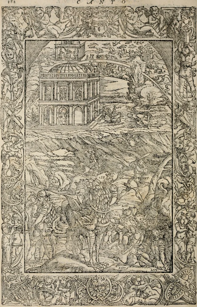 An illustration from Orlando furioso. /, 1556, leaf 407