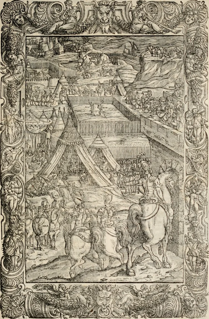 An illustration from Orlando furioso. /, 1556, leaf 450