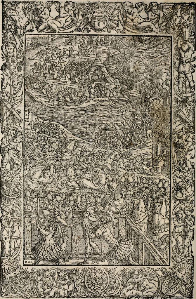 An illustration from Orlando furioso. /, 1556, leaf 461