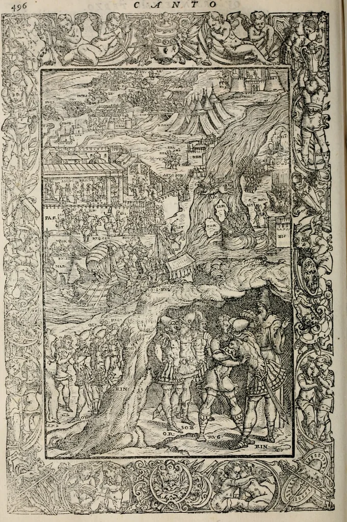 An illustration from Orlando furioso. /, 1556, leaf 521