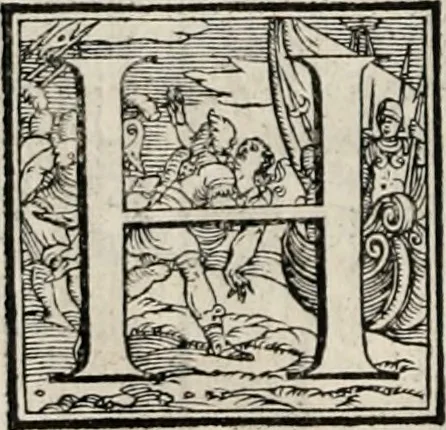 An illustration from Orlando furioso. /, 1556, leaf 545