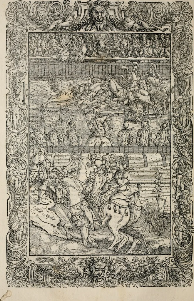 An illustration from Orlando furioso. /, 1556, leaf 67