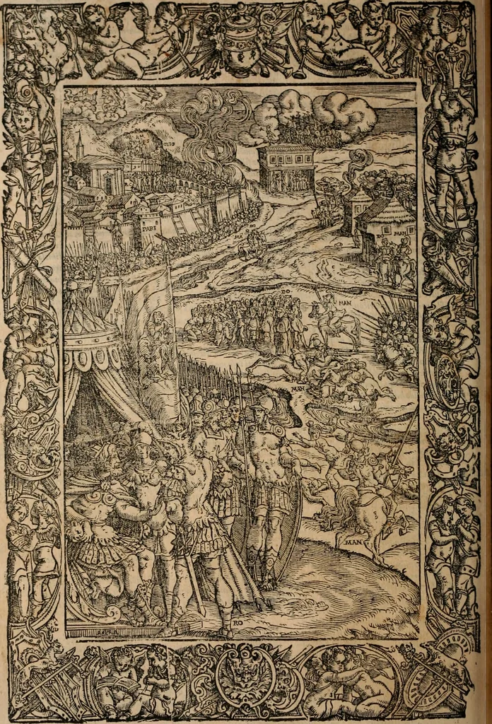 An illustration from Orlando furioso, 1580, leaf 149