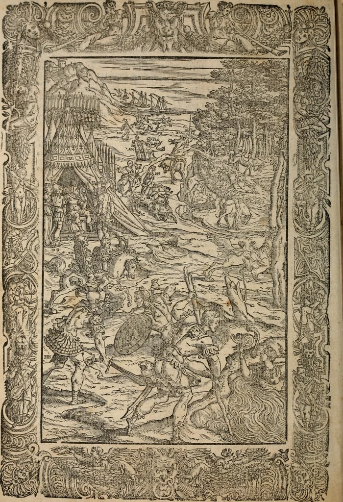 An illustration from Orlando furioso, 1580, leaf 17
