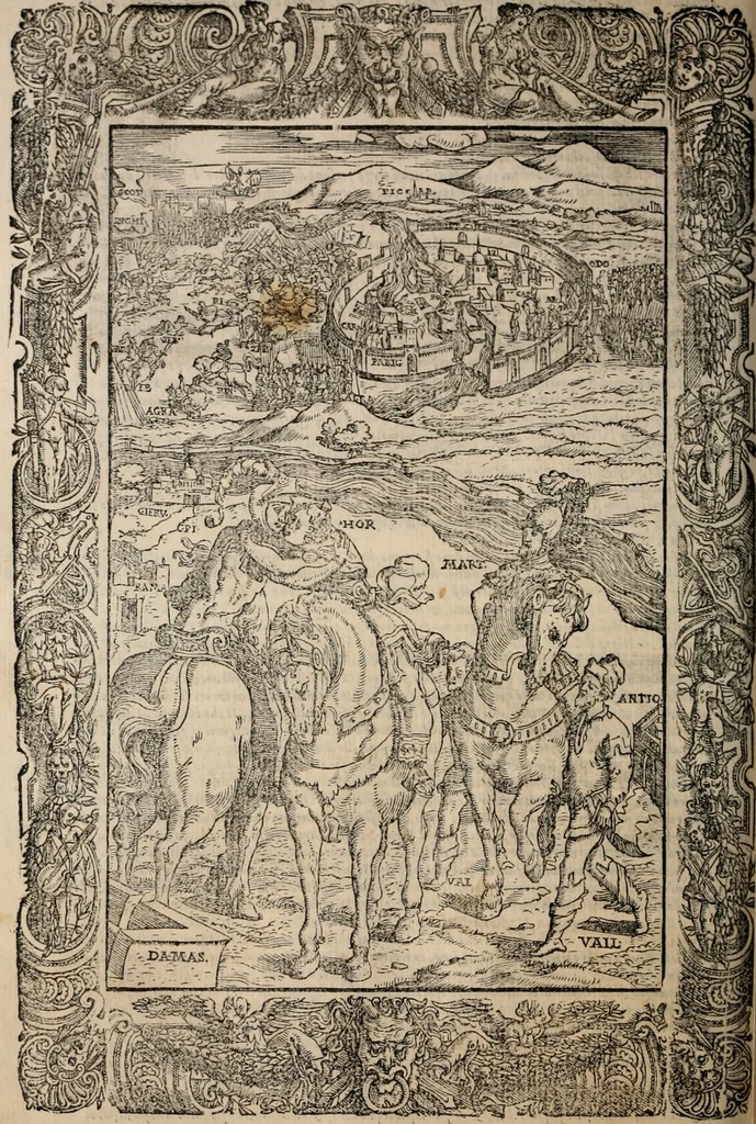 An illustration from Orlando furioso, 1580, leaf 175