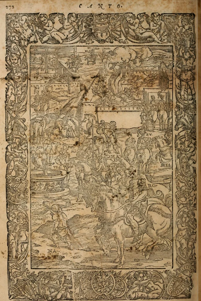 An illustration from Orlando furioso, 1580, leaf 289
