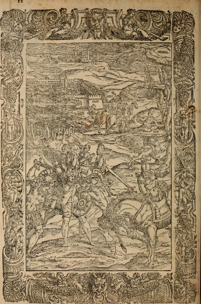 An illustration from Orlando furioso, 1580, leaf 29