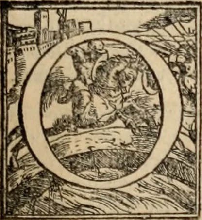 An illustration from Orlando furioso, 1580, leaf 290