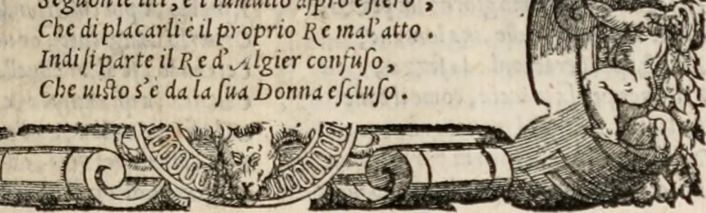 An illustration from Orlando furioso, 1580, leaf 316