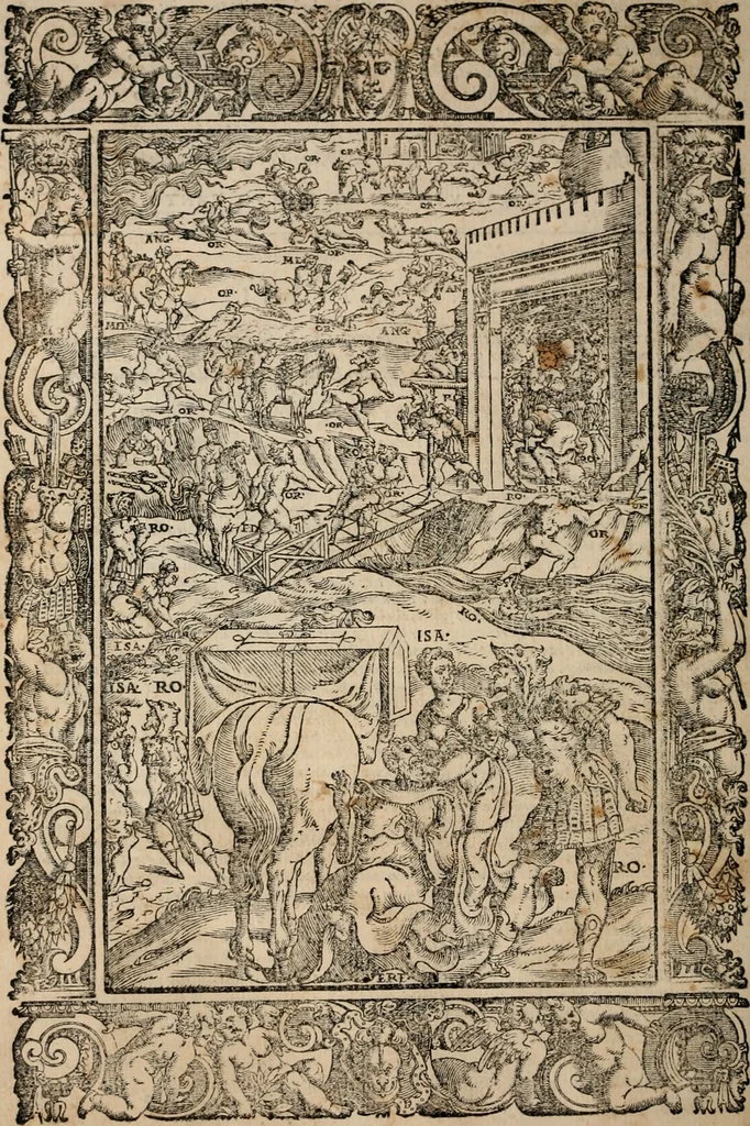 An illustration from Orlando furioso, 1580, leaf 341