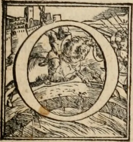 An illustration from Orlando furioso, 1580, leaf 342