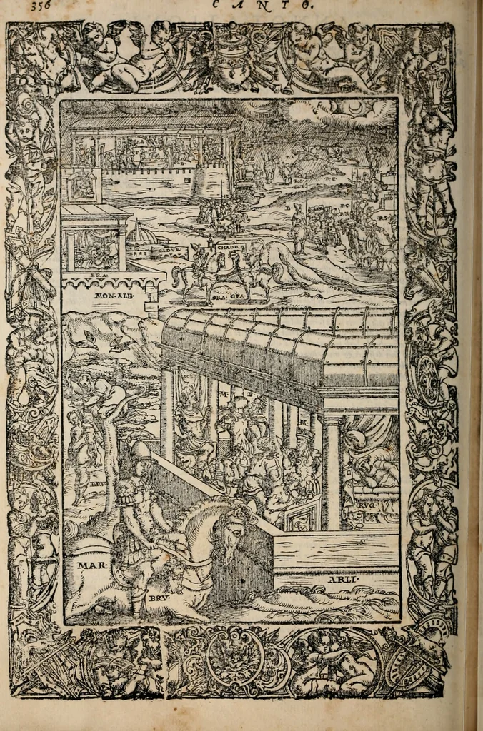 An illustration from Orlando furioso, 1580, leaf 373