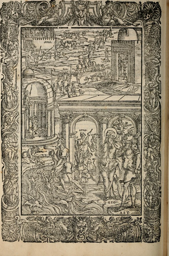 An illustration from Orlando furioso, 1580, leaf 409