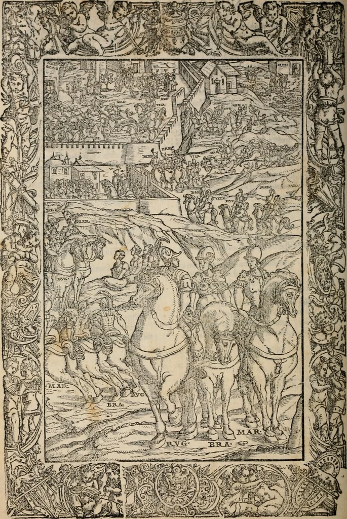An illustration from Orlando furioso, 1580, leaf 429