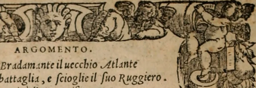 An illustration from Orlando furioso, 1580, leaf 49