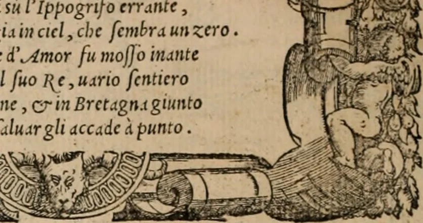 An illustration from Orlando furioso, 1580, leaf 49