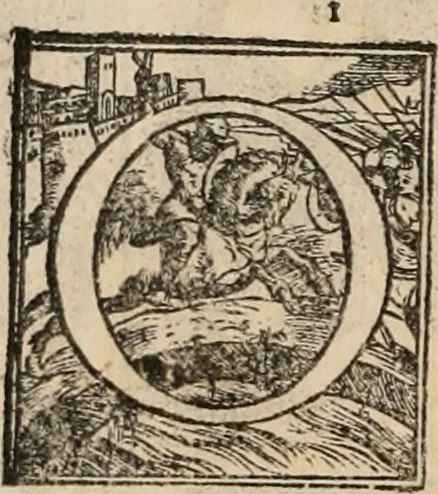 An illustration from Orlando furioso, 1580, leaf 495
