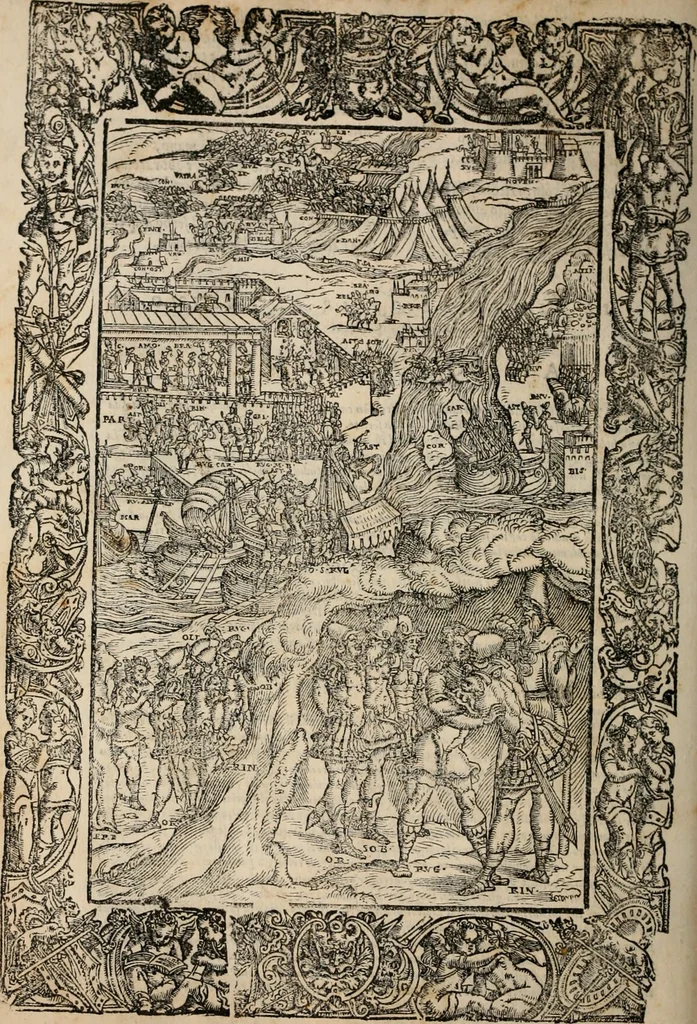 An illustration from Orlando furioso, 1580, leaf 513