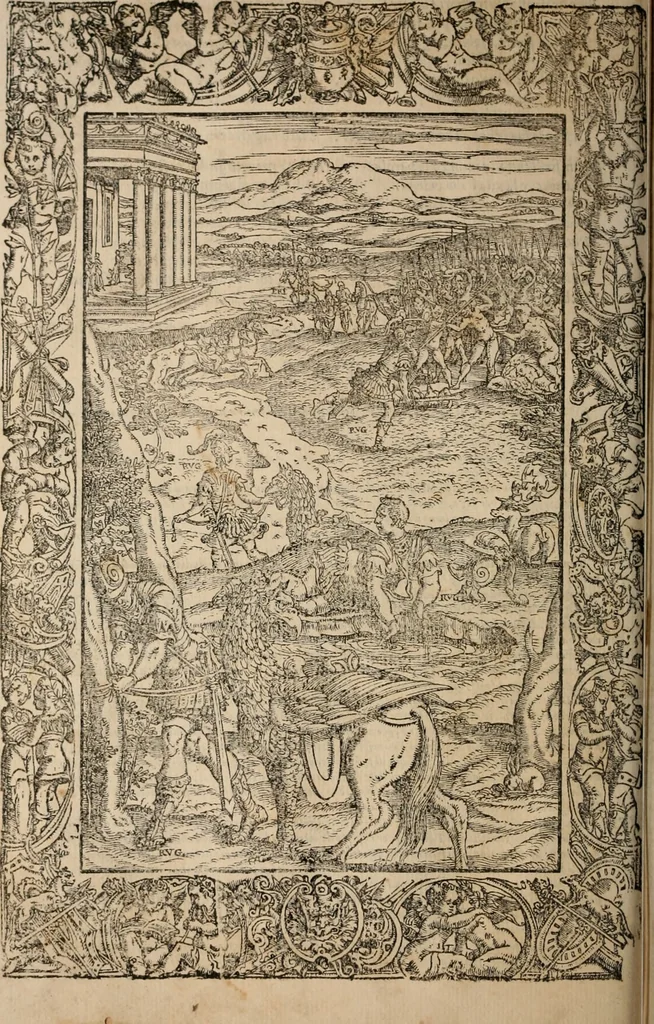 An illustration from Orlando furioso, 1580, leaf 67