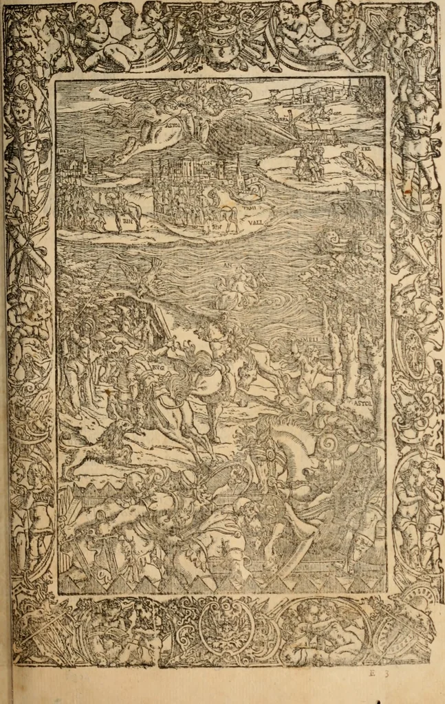 An illustration from Orlando furioso, 1580, leaf 86
