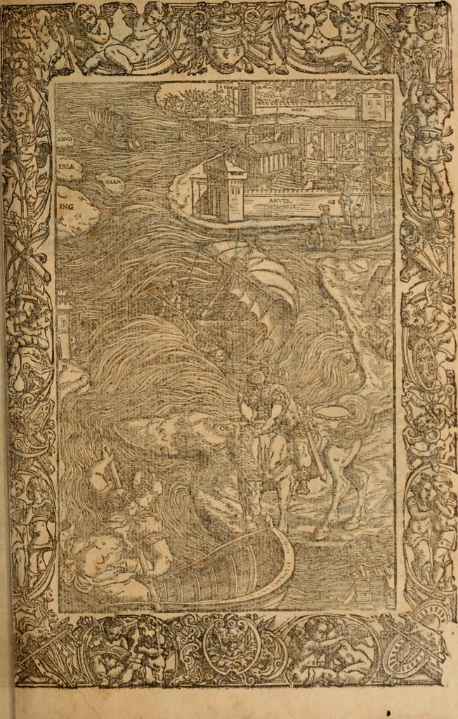An illustration from Orlando furioso, 1580, leaf 96