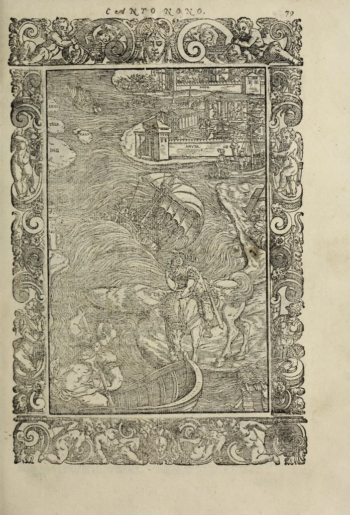 An illustration from Orlando furioso, 1584, leaf 101